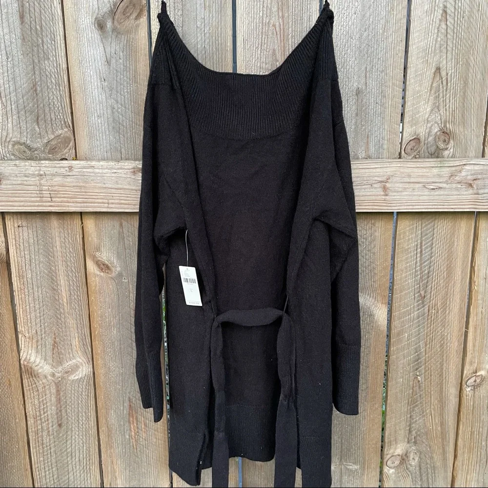 Anthropologie Ett twa Sweater black long New belt - Picture 2 of 5